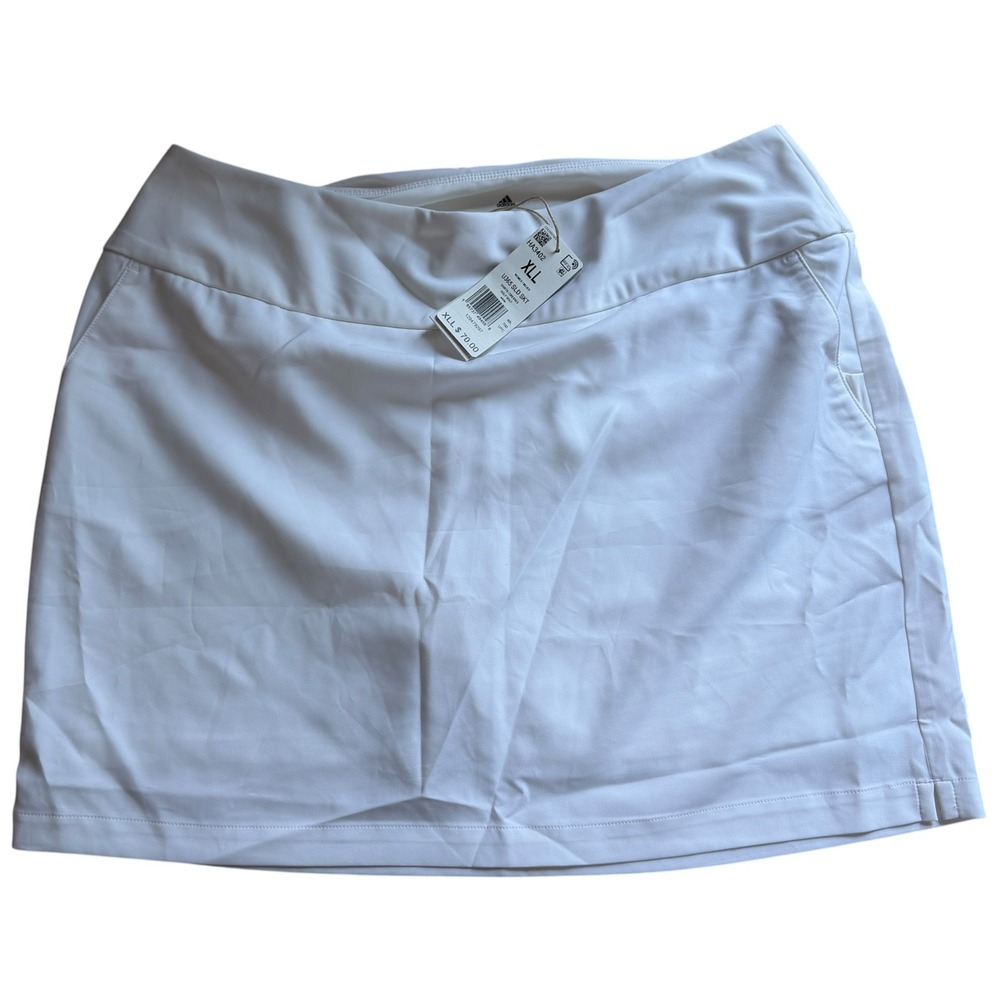 adidas Skort Women 2XL White New HA3402 U365 SLD SKT Golf Polyester Short Liner